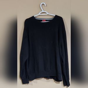 Levi's Men's XXL Black Long Sleeve Rib Knit Crew Neck Pullover Cotton Sweater